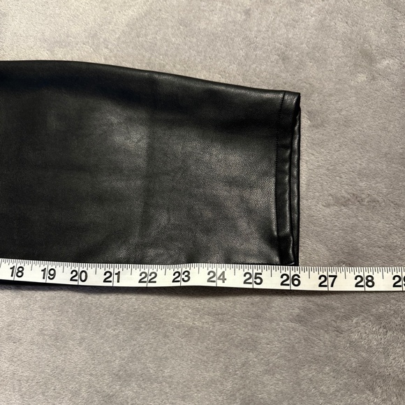 Abercrombie & Fitch Womens Black Small Paperbag 90's Straight Faux Leather Pants - Picture 2 of 11